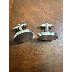 Cufflinks‎ Dante Vintage Silver Tone Oval